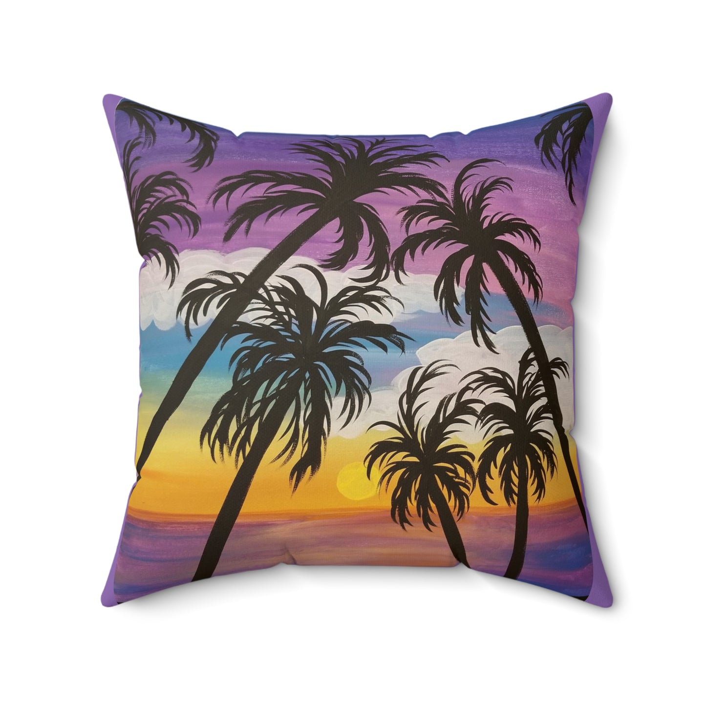 Purple Paradise Spun Polyester Square Pillow