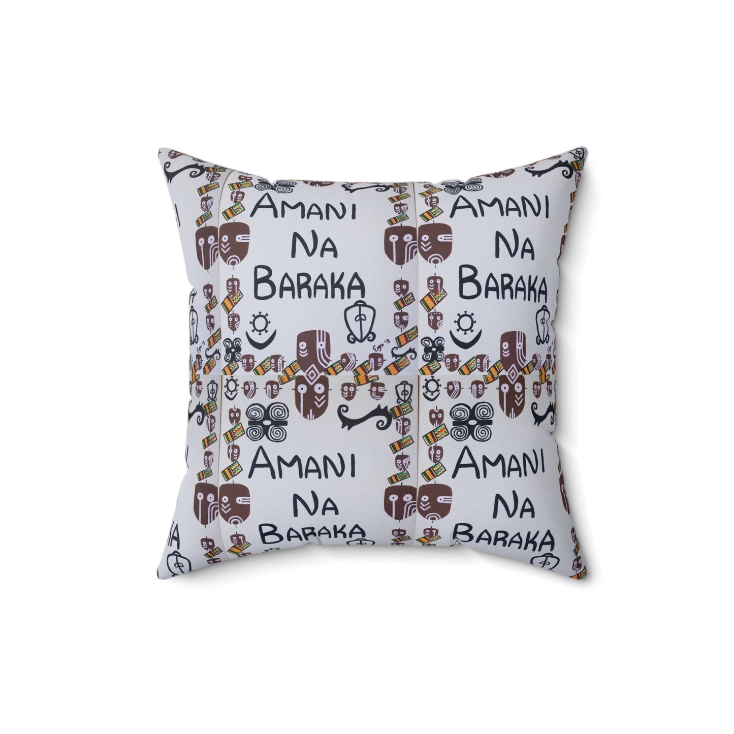 Amani Na Baraka Spun Polyester Square Pillow