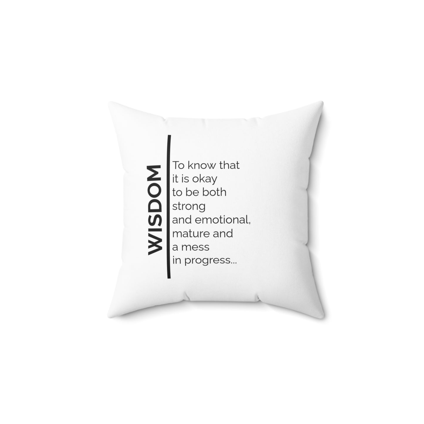 Word_Wisdom Spun Polyester Square Pillow