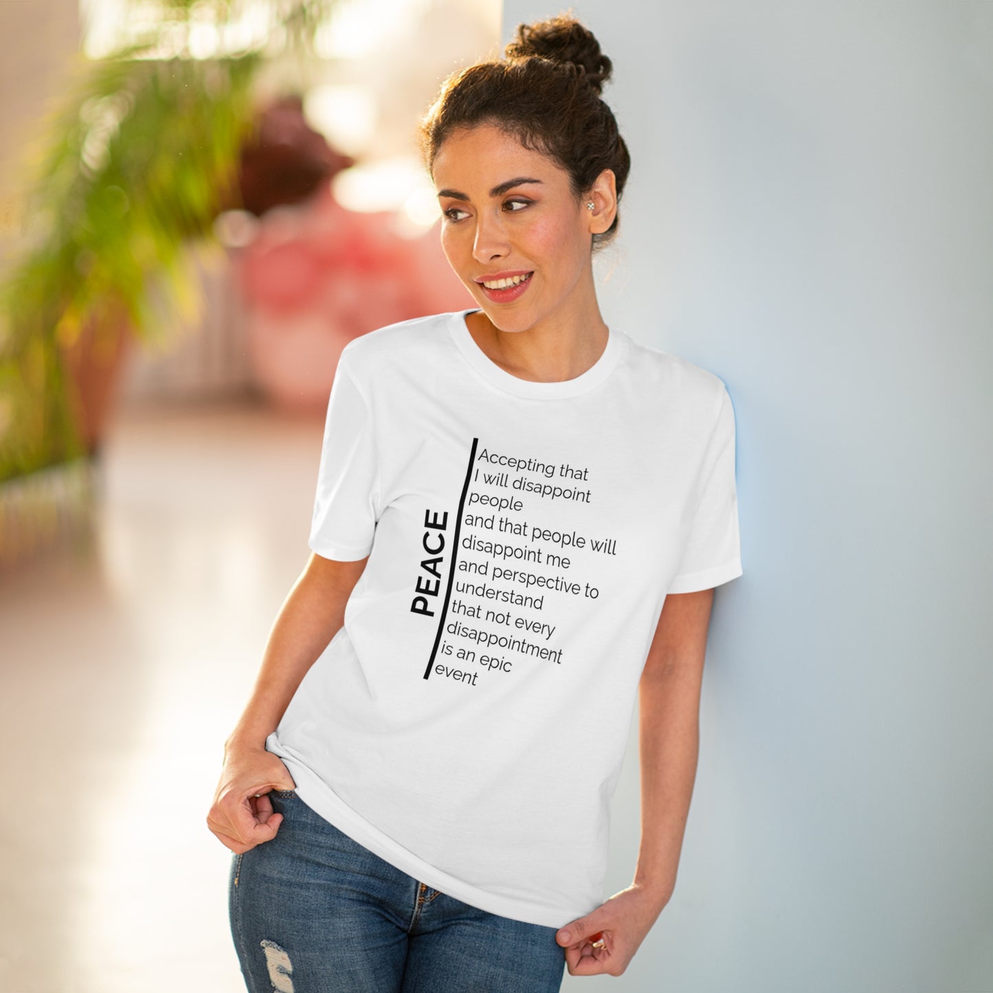 Word Peace (Not every disappointment is an epic event) T shirt Organic Creator T-shirt - Unisex