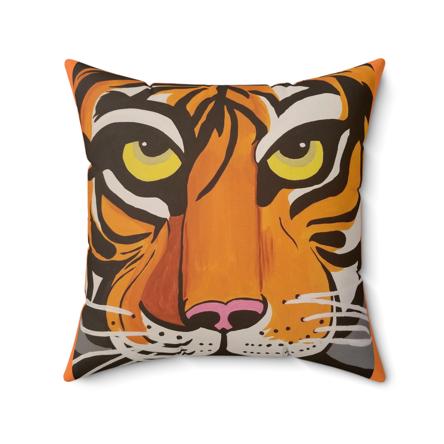 Tiger Eyes Spun Polyester Square Pillow