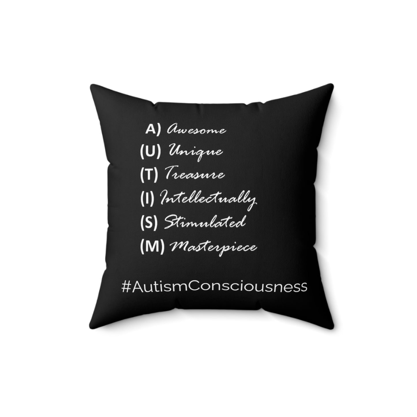 Not Antisocial_Autism Acronym Combo Spun Polyester Square Pillow