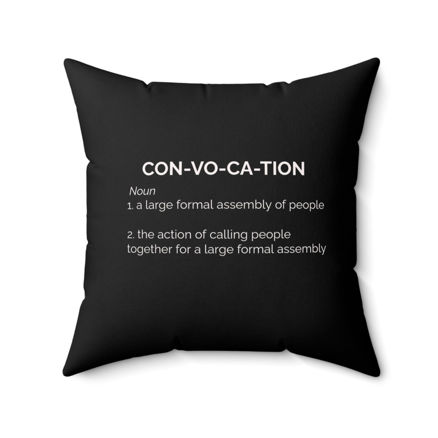 Religious_Convocation 2 (MEANING) Spun Polyester Square Pillow