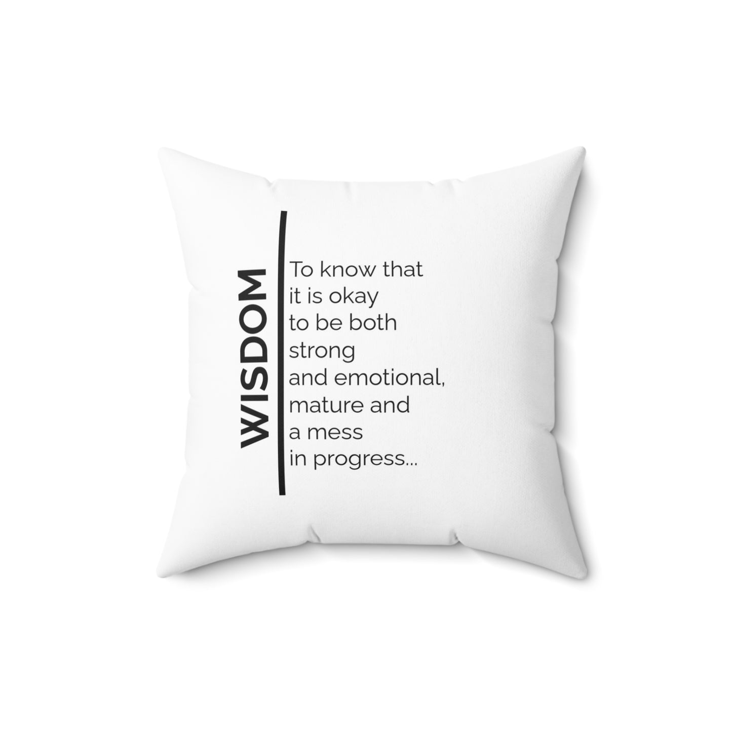 Word_Wisdom Spun Polyester Square Pillow