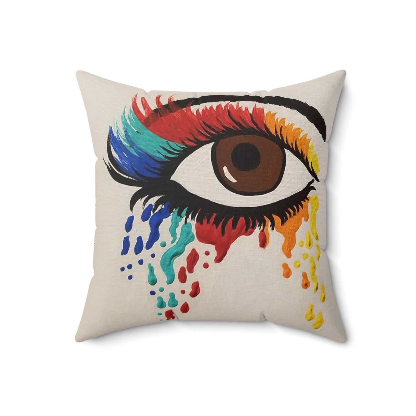 Eyes Lie Polyester Square Pillow