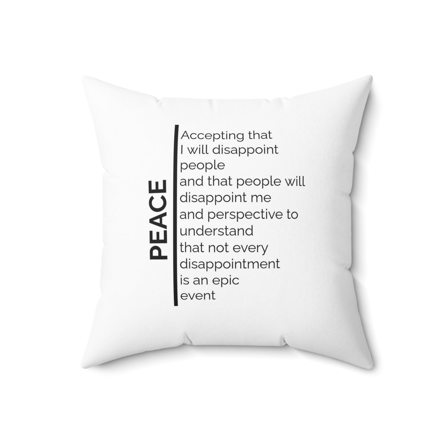 Peace Spun Polyester Square Pillow