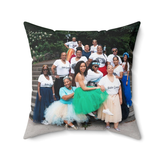 Sister Queens_ A Celebration of Sisterhood Spun Polyester Square Pillow