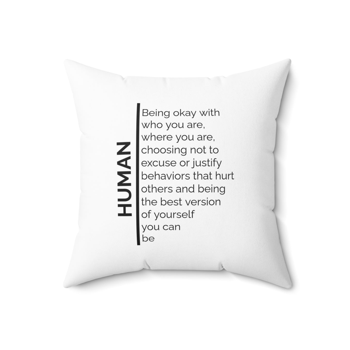 Human Spun Polyester Square Pillow