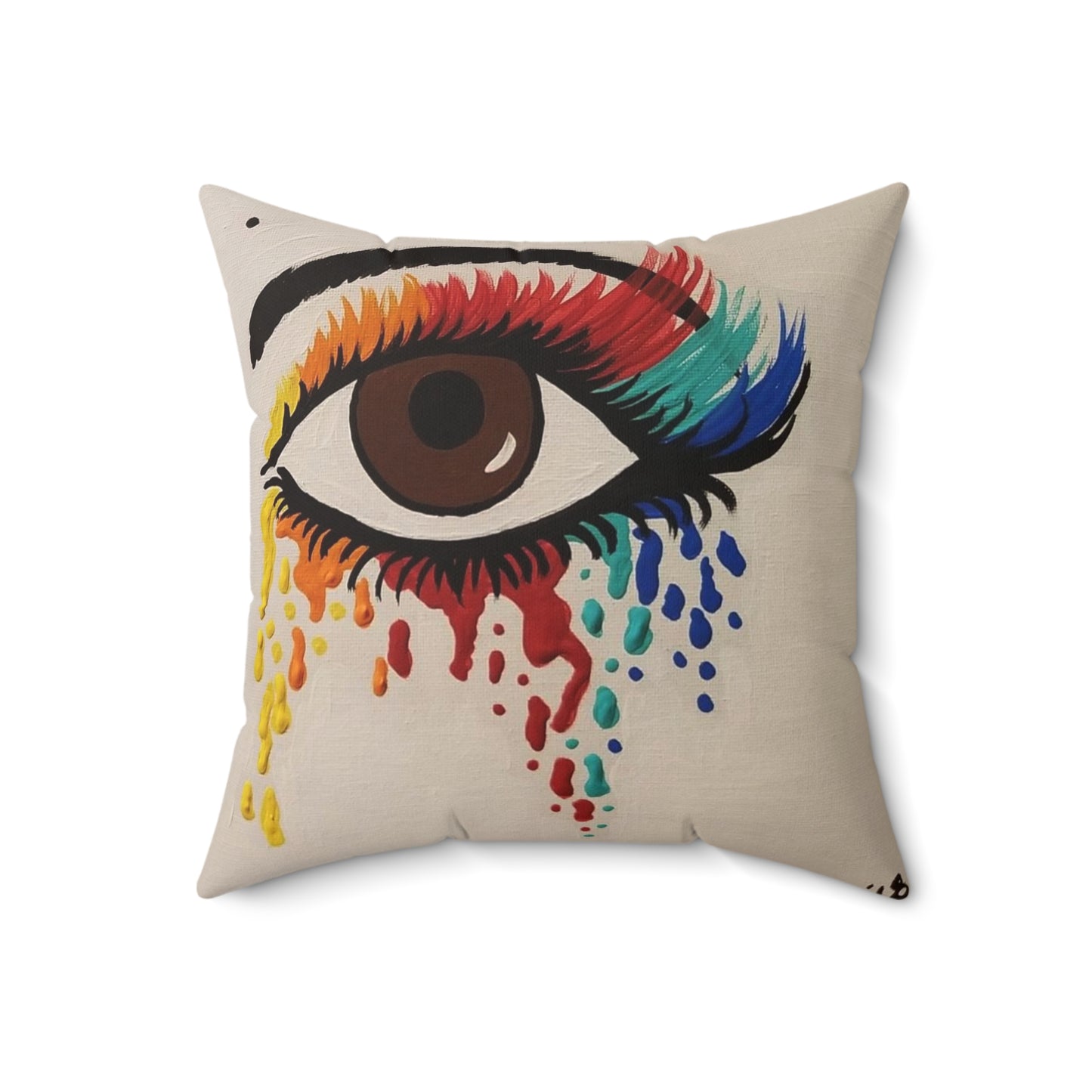 Eyes Lie Polyester Square Pillow