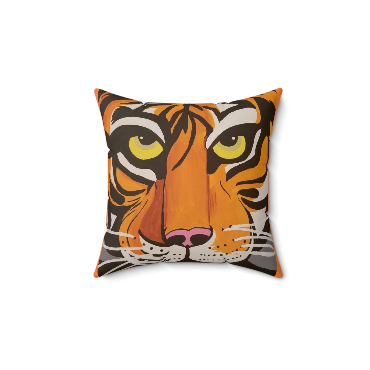 Tiger Eyes Spun Polyester Square Pillow