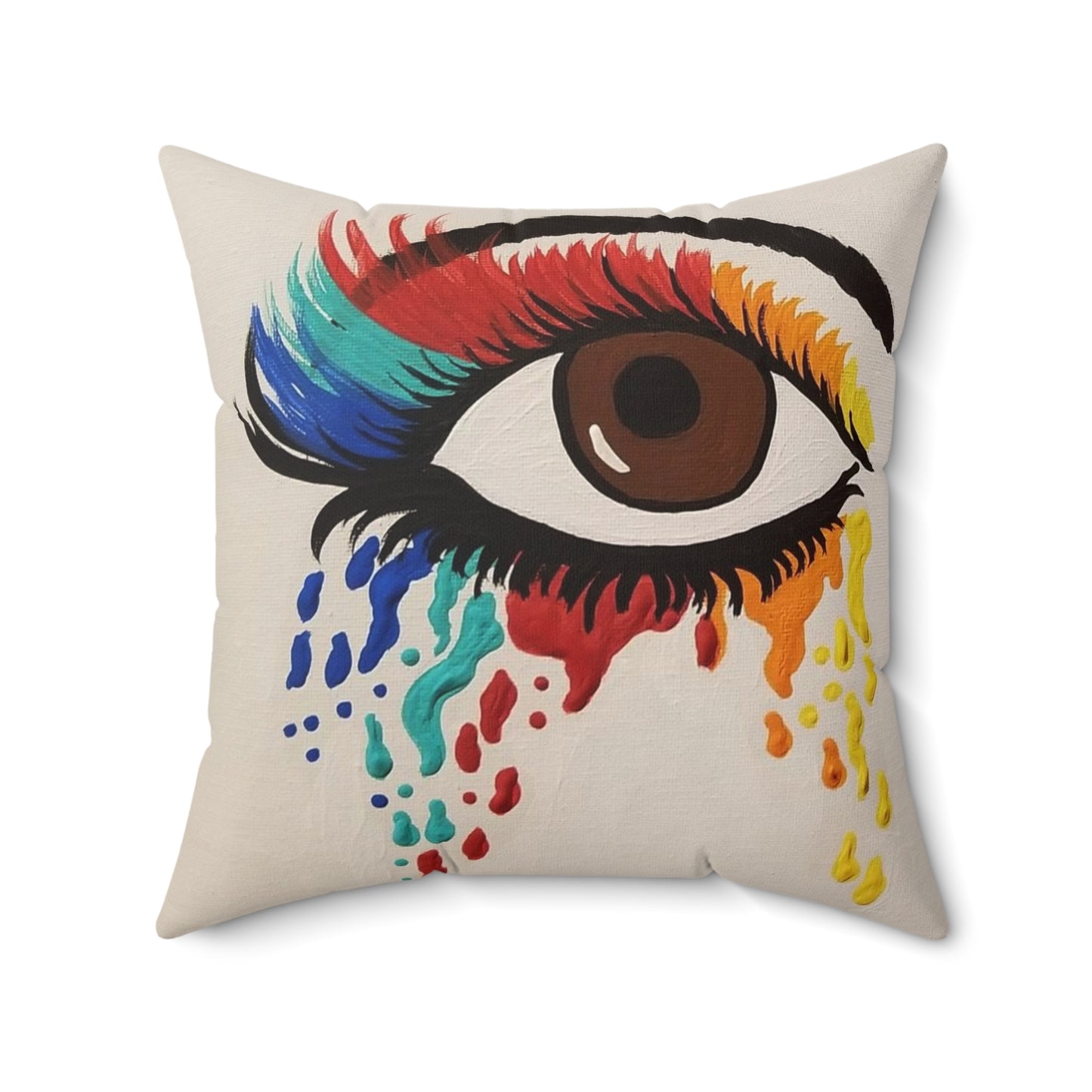 Eyes Lie Polyester Square Pillow