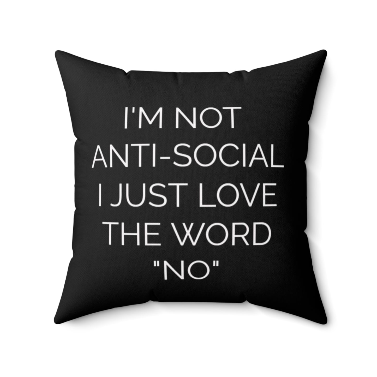 Not Antisocial_Autism Acronym Combo Spun Polyester Square Pillow