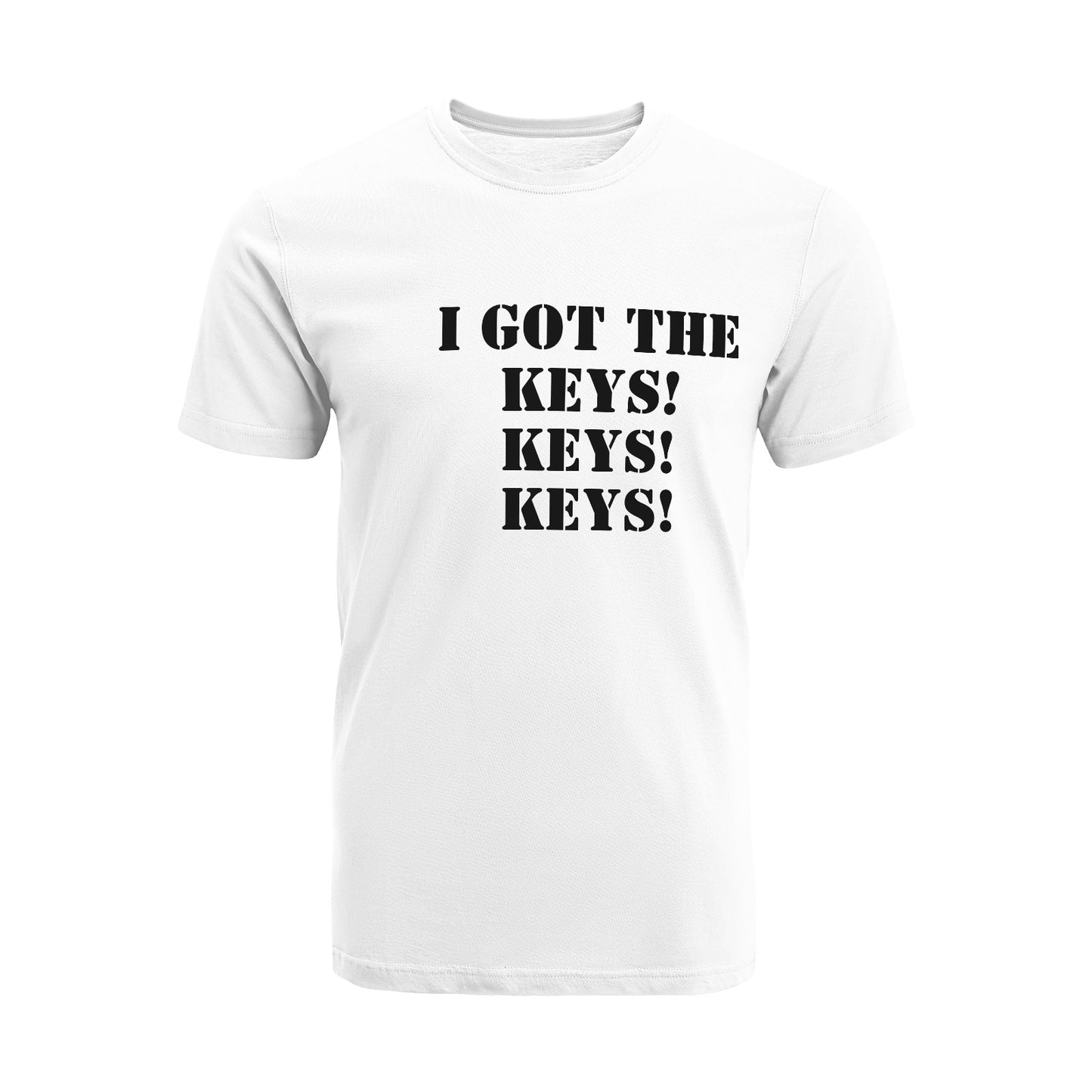 i GOT THE KEYS! - Unisex Short Sleeve Crew Neck Cotton Jersey T-Shirt