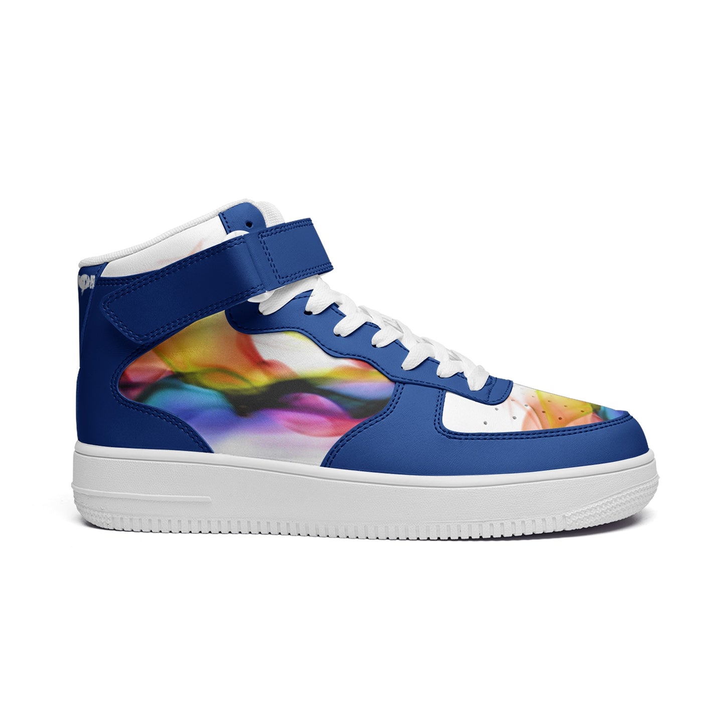 Indigo smoke Unisex high Top Leather Sneakers