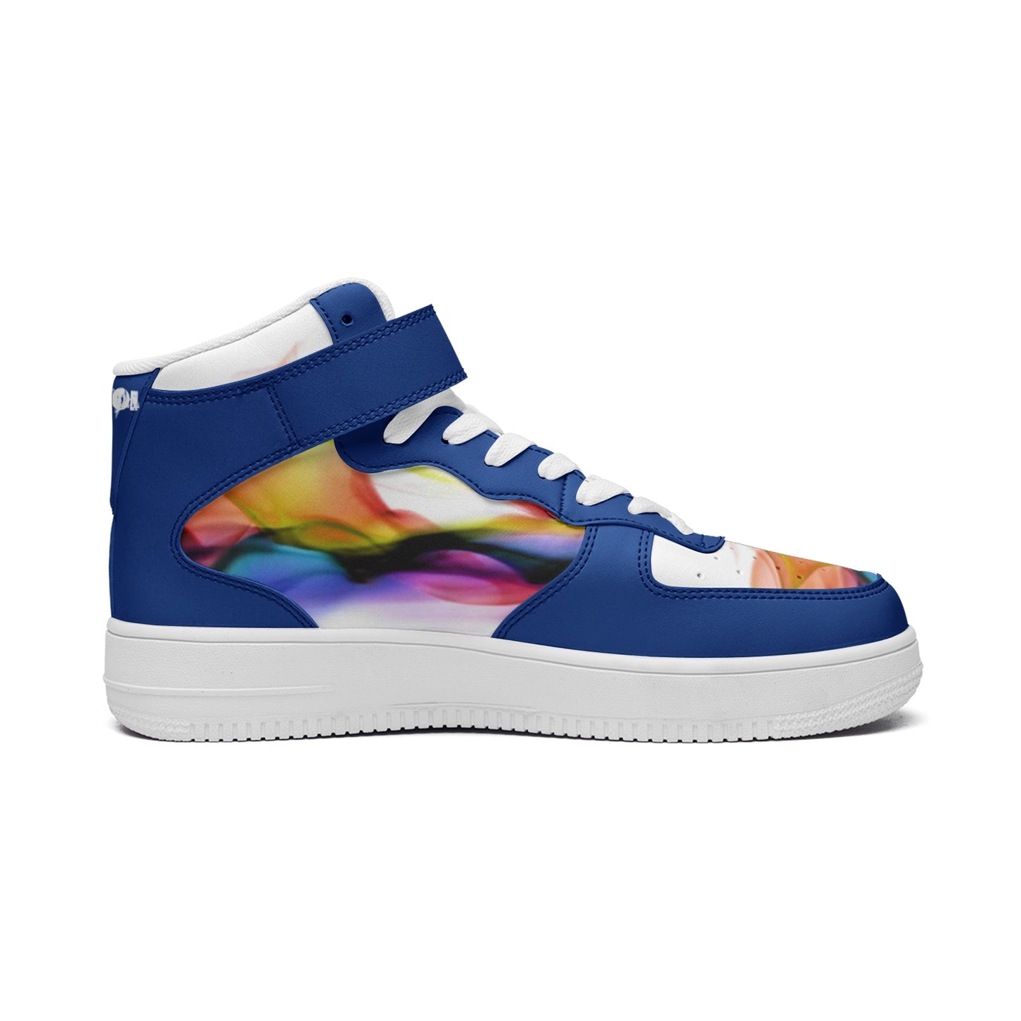 Indigo smoke Unisex high Top Leather Sneakers