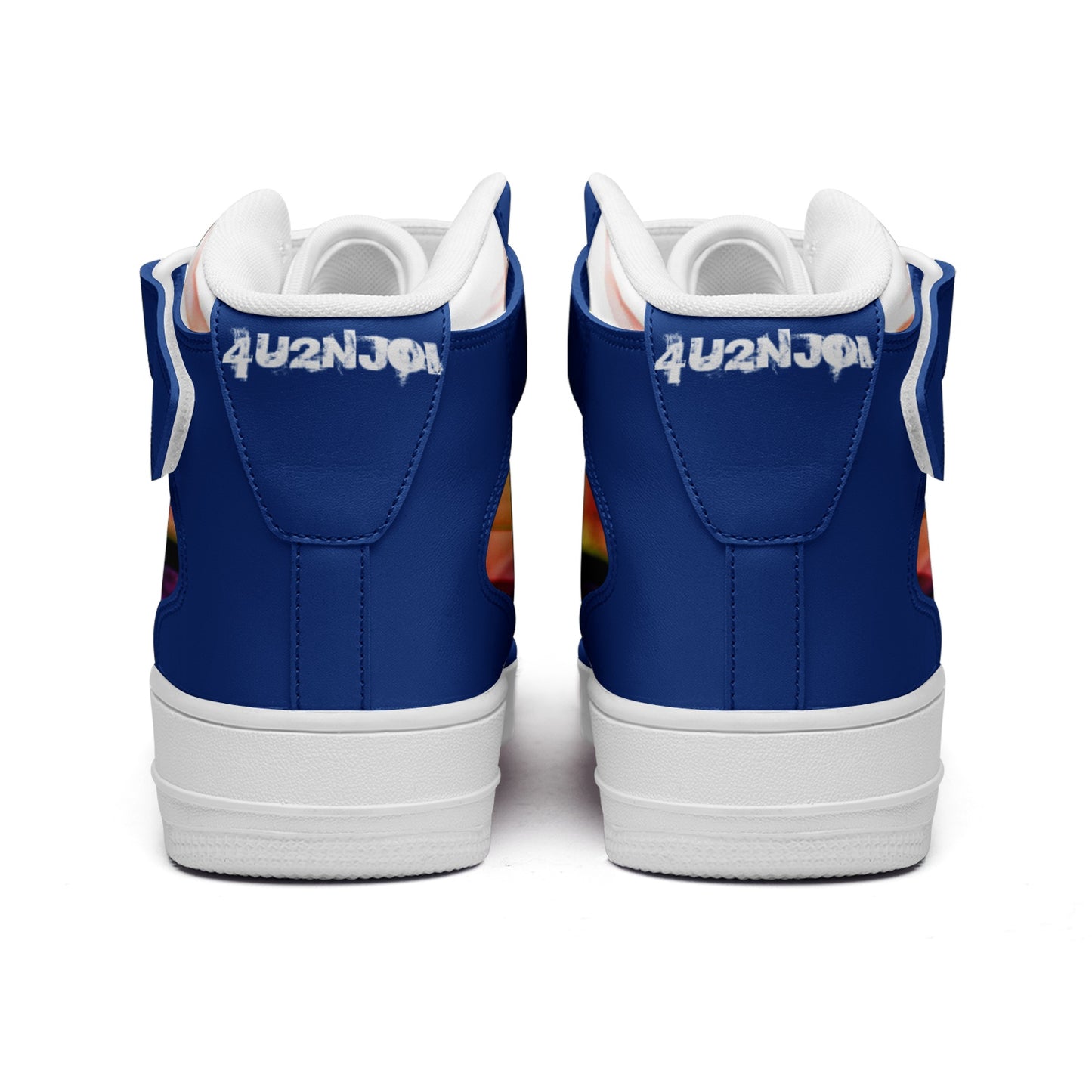 Indigo smoke Unisex high Top Leather Sneakers