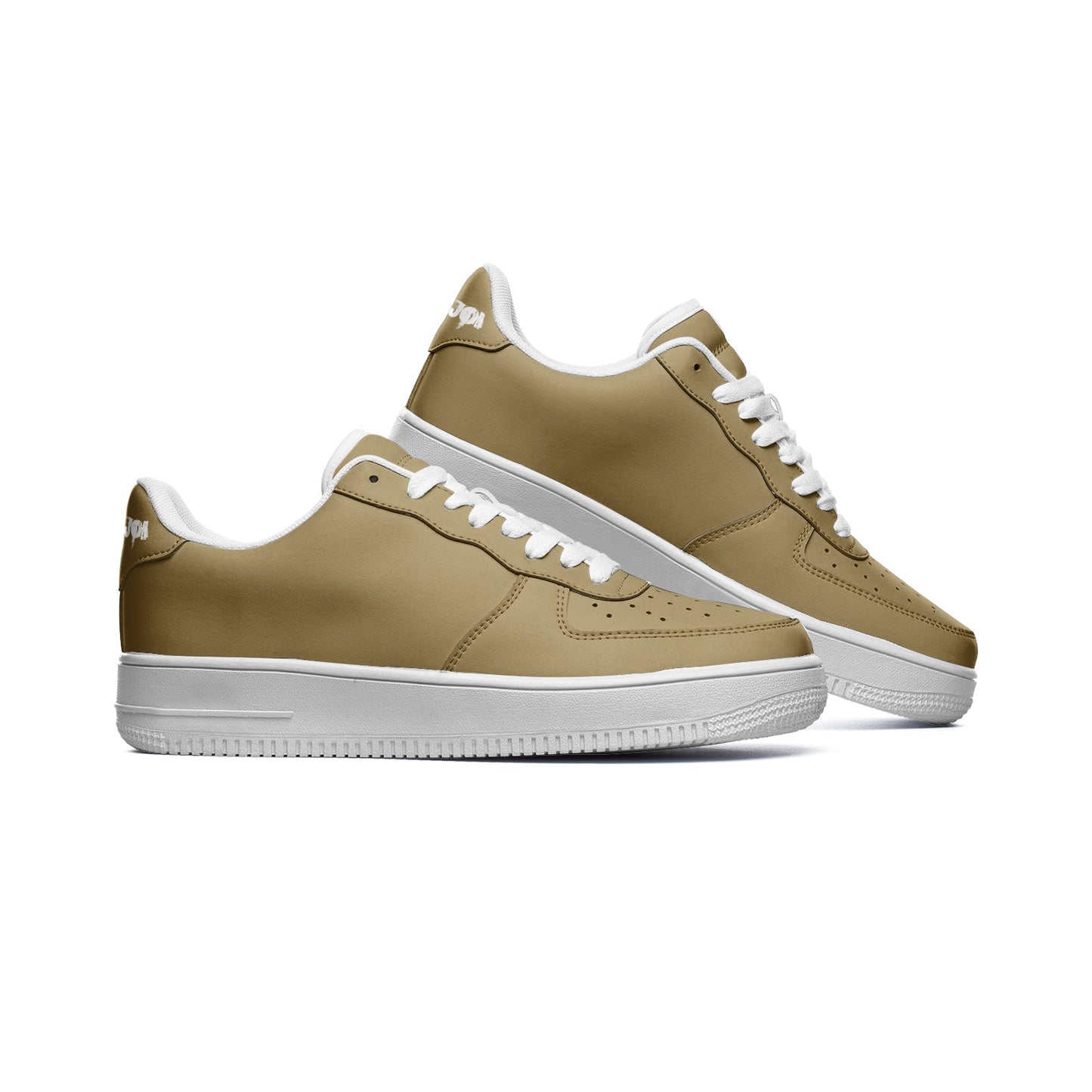 Dark Sands Unisex Low Top Leather Sneakers