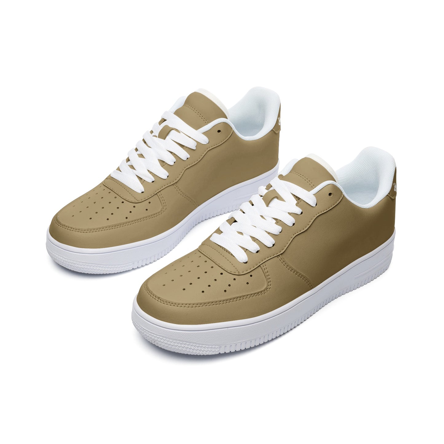 Dark Sands Unisex Low Top Leather Sneakers