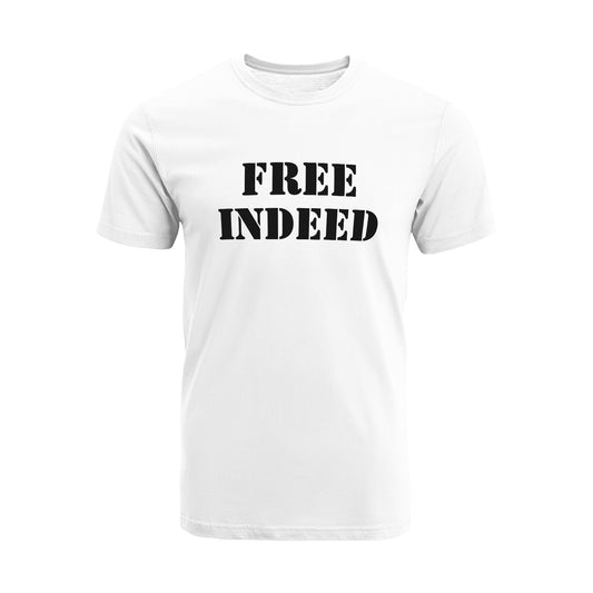 FREE INDEED - Unisex Short Sleeve Crew Neck Cotton Jersey T-Shirt