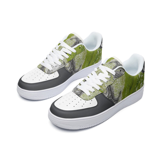 VIBES Unisex Low Top Leather Sneakers