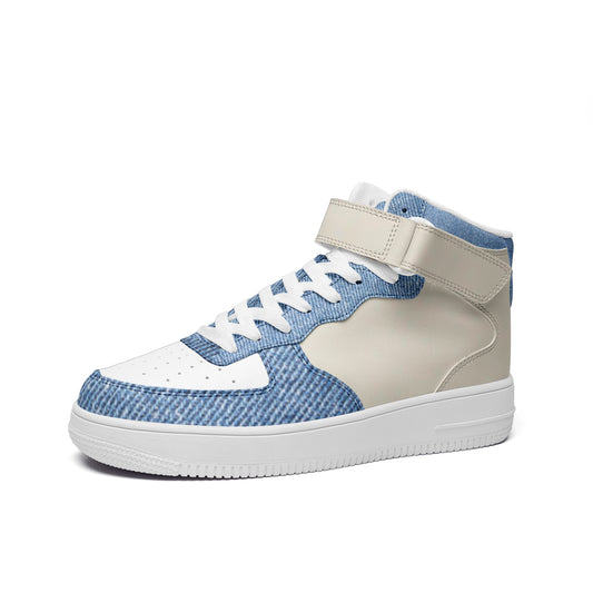 BEIGE & DENIM 4|U Classics Unisex high Top Leather Sneakers