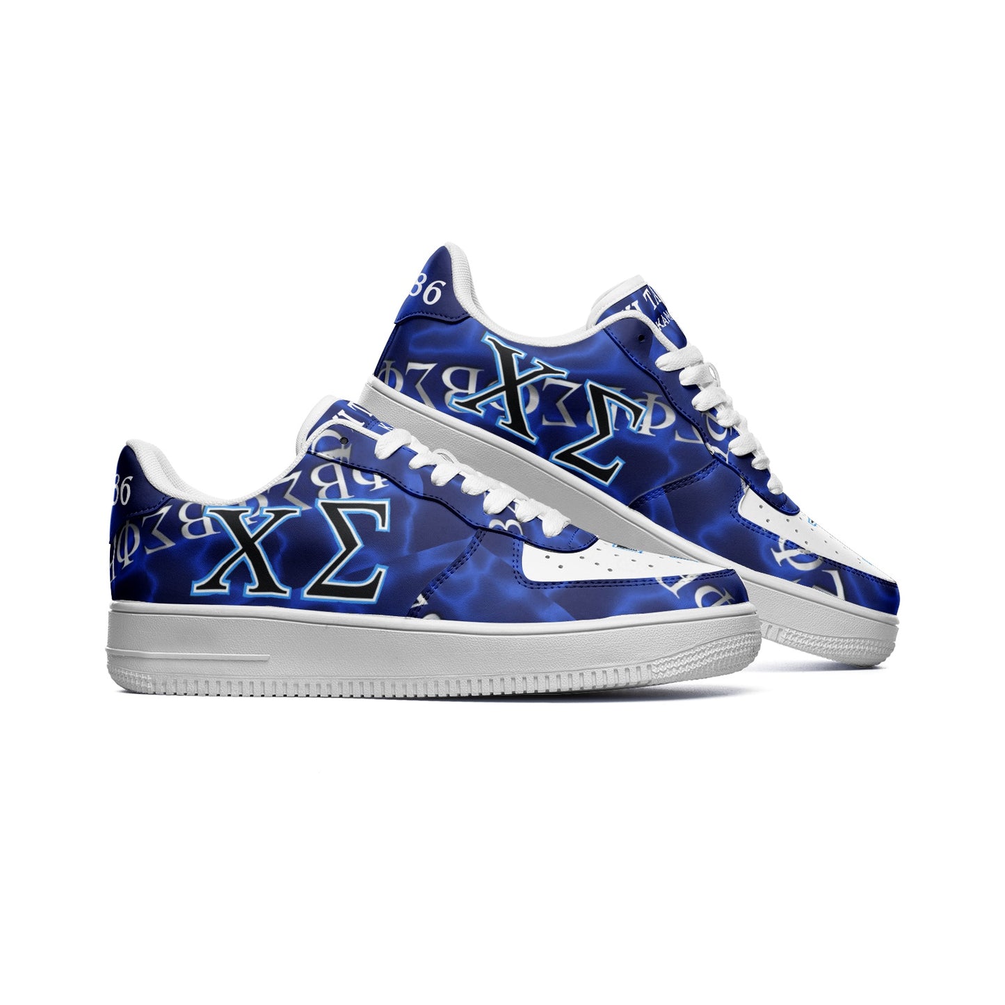 PHI BETA SIGMA (CHI SIGMA) Unisex Low Top Leather Sneakers