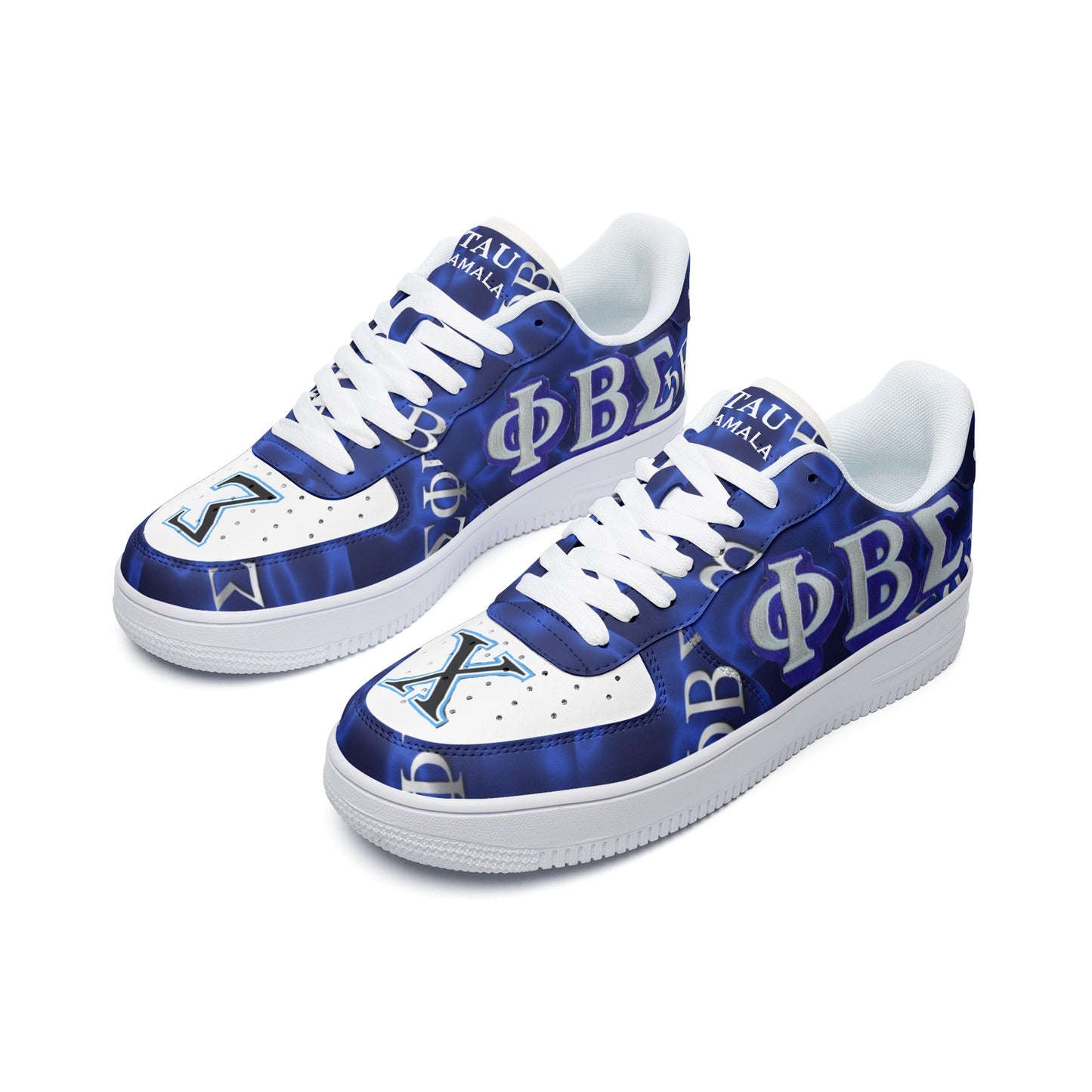 PHI BETA SIGMA (CHI SIGMA) Unisex Low Top Leather Sneakers