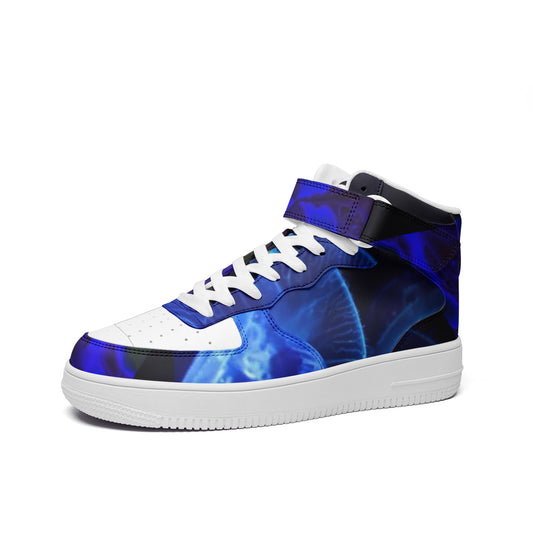 MBT3 Design 2 Luminesce Unisex high Top Leather Sneakers