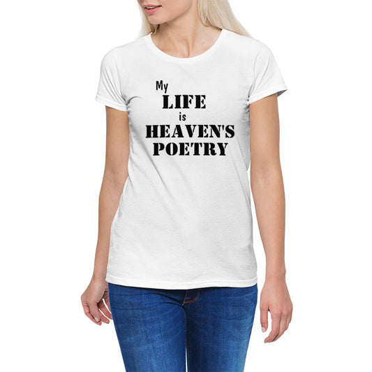 HEAVEN'S POETRY Women's Cotton Stretch CrewNeck T-Shirt