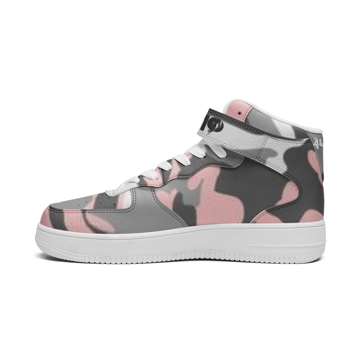 SUMMER PINK CAMO Unisex high Top Leather Sneakers