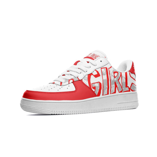 4|U Girls Rock Collection - Red & White Low Top