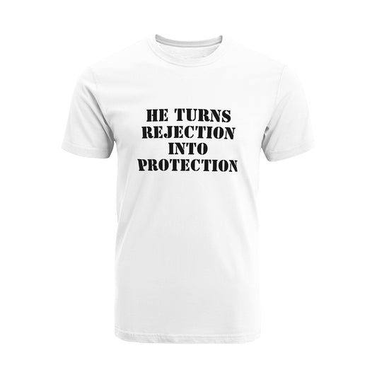 Rejection to Protection Unisex Short Sleeve Crew Neck Cotton Jersey T-Shirt