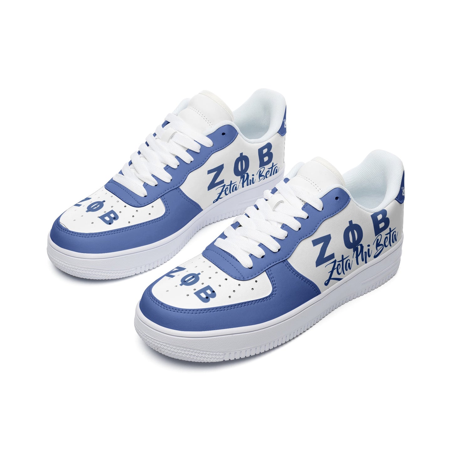 Zeta Phi Beta Unisex Low Top Leather Sneakers