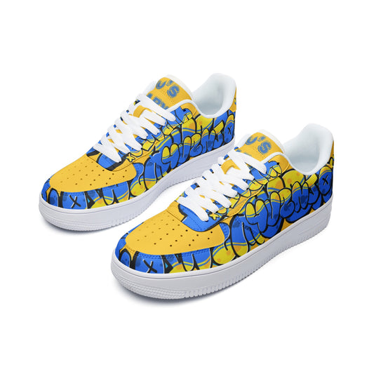 80's Baby Graffiti Unisex Low Top Leather Sneakers